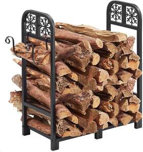 -us 711181379518 Firewood Rack Outdoor Indoor 2ft Storage Heavy Duty Hold