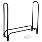 06frr001-4ftd32-06 Yescom New 4 Feet Outdoor Heavy Duty Steel Firewood Log Rack Wood Storage Holder Black 640671041768