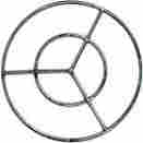 10819 Alpine Flame 24 Inch Stainless Round Double Natural Gas Fire Pit Ring Burner