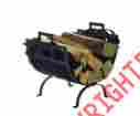 1085 Pleasant Hearth 22 In Decorative Heavy Duty Firewood Rack With Removable Canvas Tote Carrier
