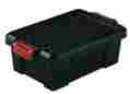 Sk-130e-r 12-quart Iris Usa Inc New Sk-130e Heavy Duty Tote With Red Latches Black Pack Of 6