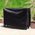 1506-lrc5 Sunnydaze Decor Firewood Log Rack Cover Black Holders Carriers Air