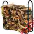 15201 Panacea Traditional 4 Ft Steel Outdoor Firewood Drying Or Stacking Rack Crib