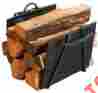 0934324 15216 Panacea Fireplace Log Tote With Stand Black 093432152164