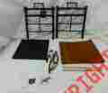 15245 Panacea Products Mission Log Bin With Leather Carrier For Fireplace