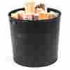 1540 Northern Flame Steel Tall Firewood Basket Black 1540 Northern Flame Steel Tall Firewood Basket Black