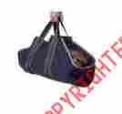 15421 Panacea New Canvas Log Tote Black Firewood Sturdy Fireplace Easy Carry Winter Helper