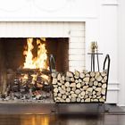 15875 Holder Heavy Duty Firewood Fireplace Log Wrought Iron 689753415875