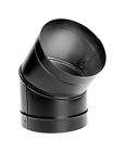 1645 Duravent Simpson Stove Pipe Elbow 45 Degree 6 Dia Black 24 Ga Pack 1 662492006153