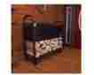 18043211 Shelterlogic New 4 Cover Log Fire Wood Storage Holder Outdoor Steel Black Rack