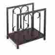 18535 Pilgrim Iron Gate Wood Holder Burnished Black 767595185351