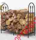 19012 Unbranded Fire Log Storage Outdoor Iron Stack Wood Fireplace Holder Metal 0761691119012