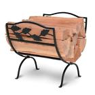 19424 Napa Forge Garden Leaf Wood Holder Black