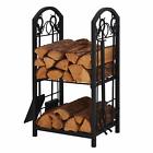 1daokfoion General Firewood Storage Log Holder Indoor Outdoor Backyard Fireplace Steel