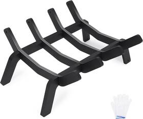 1more 445015757748 14 Inch Heavy Duty Steel Fireplace Grate Indoor Log Holder And Firewood Rack
