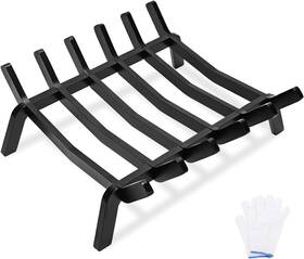 1more 726084681460 Fireplace Grate 17in Heavy Duty Small Fire For Inside Firewood