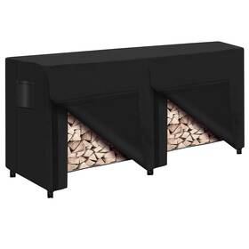 600d 2win2buy 657472330274 Firewood Rack Cover Waterproof 8 Feet Log Windproof Dry Wood Pil