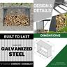313106860875 Hanover Galvanized Steel Woodshed Storage Rack