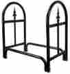M150028 3439357 Pure Garden Fireplace Log Rack With Finial Design In Black Id 886511975408