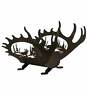 3812590 37207 Meyda Tiffany Moose Antler Log Holder In Black 705696372072