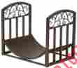 39971 Panacea Log Bin With Scrolls Brushed Bronze Fireplace Heating Stoves Sturdy Stacking New 719363239971