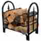 40196 Fireplace Rack With Finial Design Black Unbranded Log Fire Wood Holder Steel Stand Bin Storage Patio Indoor 0743167440196