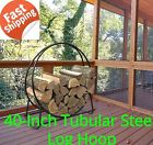 40422 Steel Log Hoop Tubular Round Holder Wood Storage 745528540422