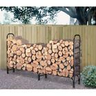 4750 Fire Wood Rack Outdoor Log Storage Holder Heavy Duty Black Steel 8 Ft Stove Pit 599188264750