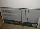 48x14.3 1000 Unbranded Adjustable Log Rack Holder Kit Black Power Coated Steel New Nib