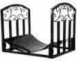 50-126 Pure Garden Fireplace Log Bin With Scrolls Black 886511931008