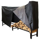 5028335 Fire Wood Rack Black Cover Steel Log Holder 648865028335