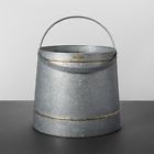 52766273 Hearth Hand With Magnolia Round Galvanized Storage Bin 493240410058