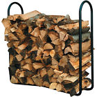 5407 Panacea Outdoor Firewood Stand Rack 4 Black Metal Classic Waterproof Practical 7805758225407