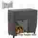 55-172-045101-ec Rack Cover Classic Accessoires For 8 Firewood Log Foot Outdoor Fire Wood Patio Storage Ravenna 052963012774