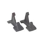 5da-fb-f Woodeze Stylish Black Cast Iron Fireplace Fireback Feet 095192156055