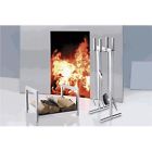5pcs Prices Dust Steel Poker Stand Set Fire Shovel Broom Stainless Tool Tong Calore