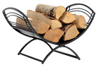 6091093639387 Shelterlogic Firewood Log Carrier Durable Black Steel Brackets