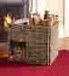 66a10 Plow Hearth Fireplace Accessories Rattan Storage Caddy