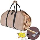 675663709692 Convelife Waxed Canvas Firewood Log Wood Carrying Bag