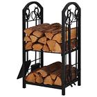682838954726 Firewood Racks Log With Tools Storage Holder For