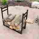 68359 Indoor Firewood Rack Log Outdoor Kindling Holder Durable Steel Fireplace Wood Us 754164468359