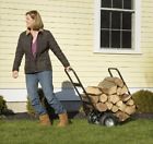 6928 Log Caddy Firewood Fireplace Holder Wood Rack Wheel Carrier Fire Cart Heavy 767228296928