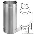 6dbk-24ss Duravent Inner Diameter Durablack Stove Pipe Single Wall 0662492770436