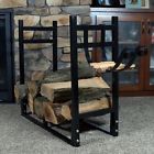 71803738 Firewood Log Rack Inch Tall Black Indoor Outdoor 691171803738