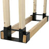 73077 Firewood Log Rack Bracket Kit Black Steel Adjustable 7031108873077