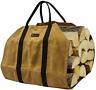 742939949752 Myfireplacedirect Sturdy Waxed Canvas Firewood Log Carrier Durable