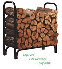 747865508134 Feet Pa Rack Log Firewood Storage Wood Holder Heavy Duty Outdoor Steel Black 4 Sturdy