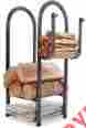 751718 Enclume Fire Center Log Rack Hammered Steel 606155003097