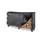 8 Patio Log Firewood Fireplace Porch Cover Wood Deck Frame Outdoors Metal Rack