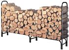 814598 Firewood Rack Black Log Storage Tubular Durable Steel 691171814598